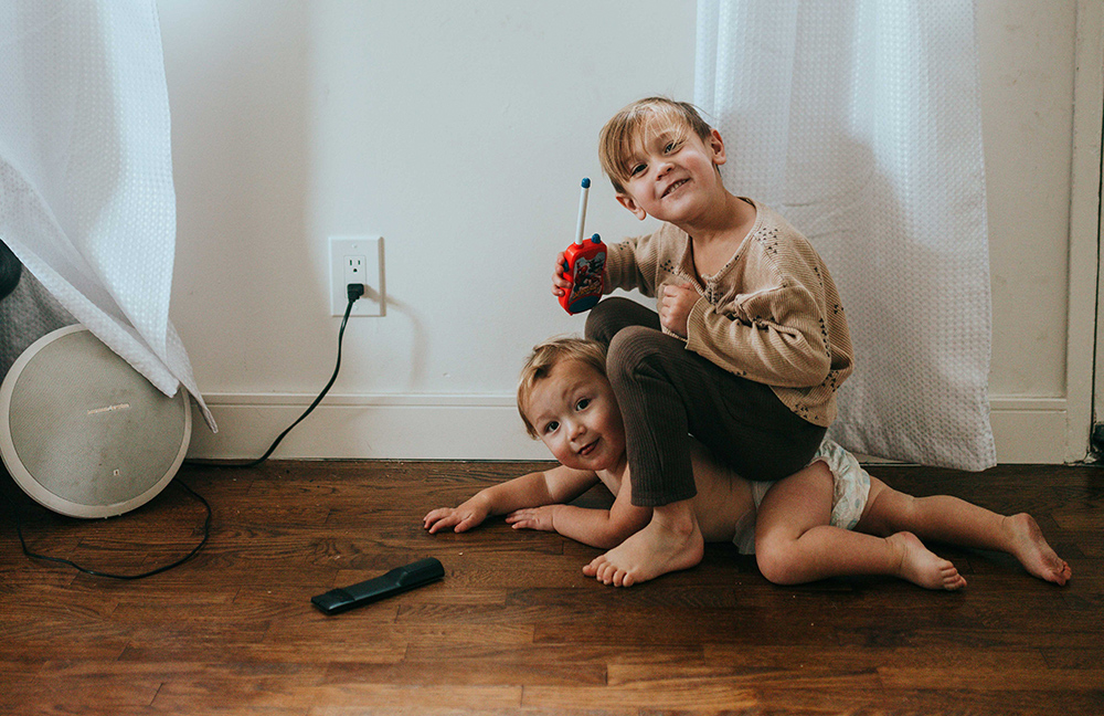 Children playing in a fun way